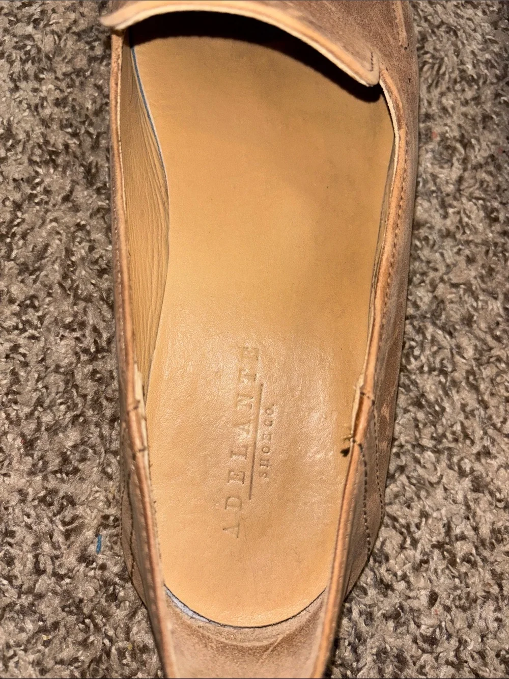 Adelante Shoe Co. The Tomás Men's Brown Leather Slip-On Loafers Size 11.5